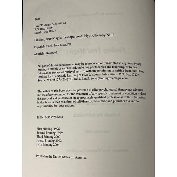 Finding True Magic, Transpersonal Hypnotherapy by Jack Elias - Picture 5 of 7